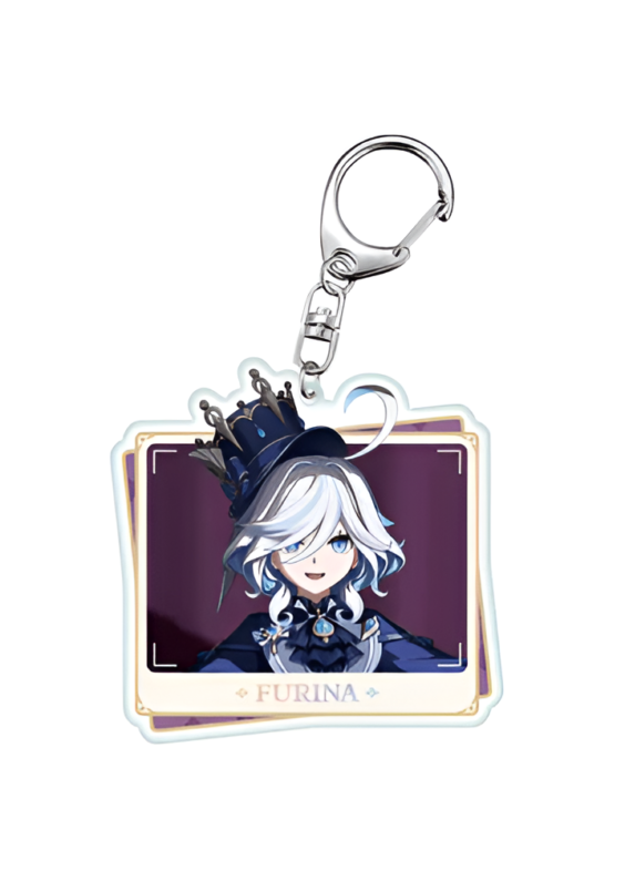 Anime Genshin Impact Furina Acrylic Keychain