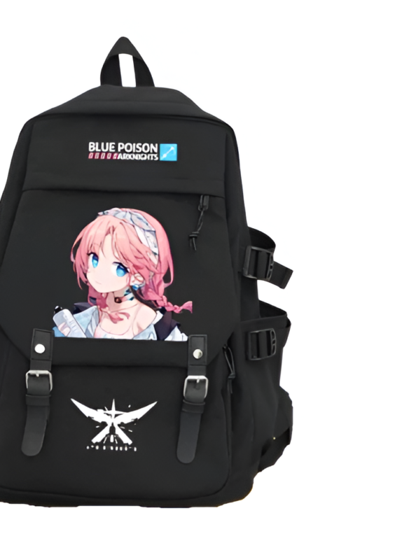 Anime Arknights Blue Poison Printed Backpack