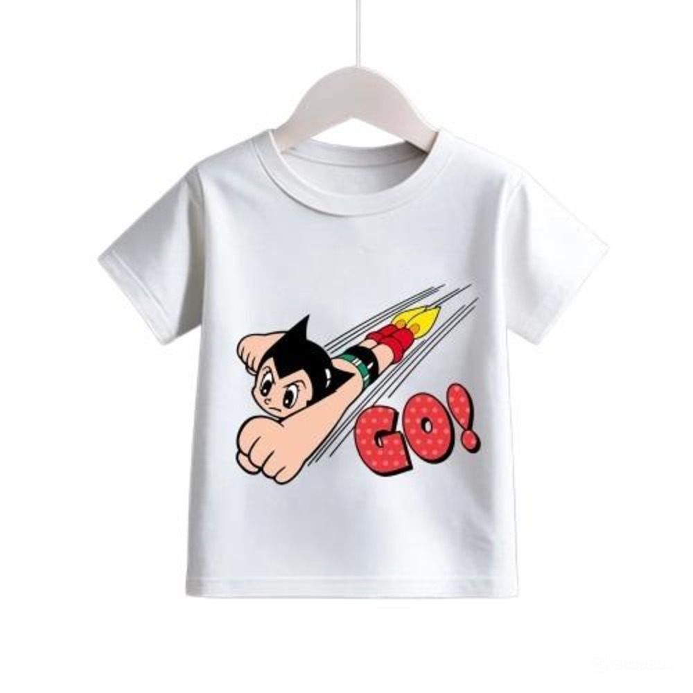 Anime Astro Boy Printed Short Sleeve T-Shirt Anime Astro Boy Printed Short Sleeve T-Shirt