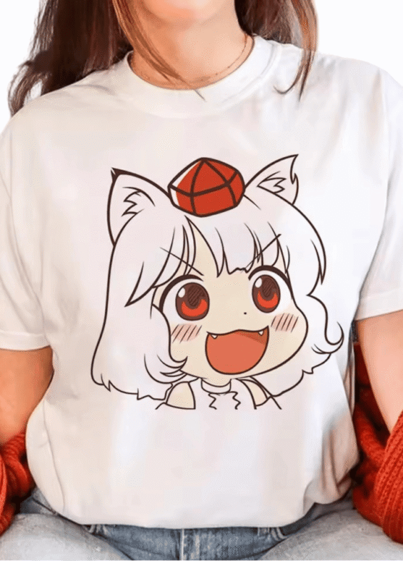 Anime Touhou Project Momiji Inubashiri Print T-Shirt