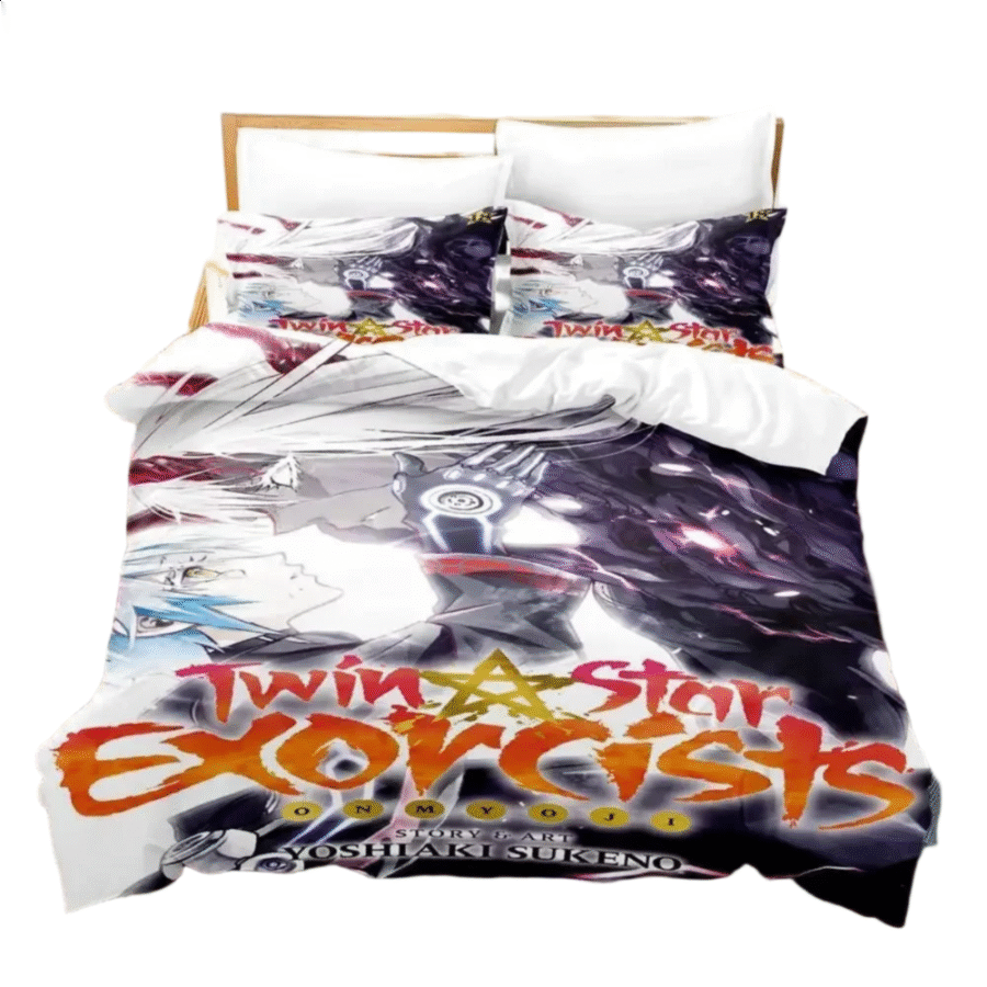 Twin Star Exorcists Rokuro And Benio 3D Printed Anime Bedding Set Twin Star Exorcists Rokuro And Benio 3D Printed Anime Bedding Set