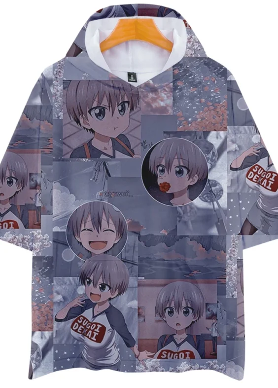 Uzaki-Chan Wants To Hang Out Hana Uzaki Anime Short Sleeve Hoodie