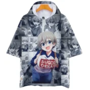Uzaki-Chan Wants To Hang Out Anime Hana Short Sleeve Hoodie