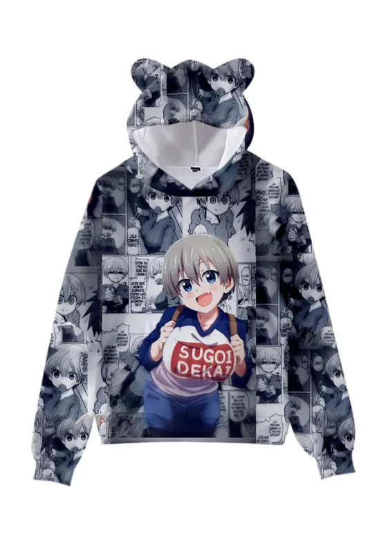 Uzaki-Chan Wants To Hang Out Hana Uzaki Anime Cat Ear Hoodie