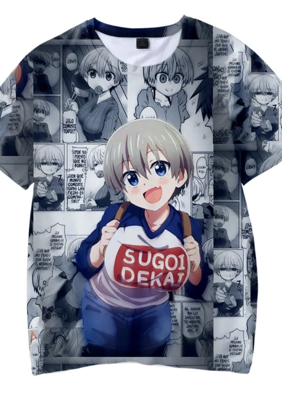 Uzaki-Chan Wants To Hang Out Anime Hana Uzaki 3D Print T-Shirt