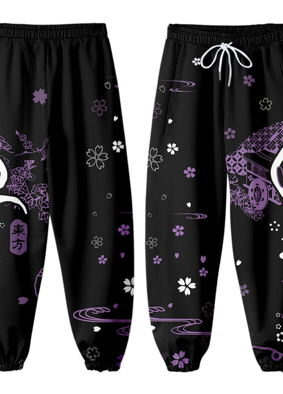 Anime Touhou Project Yuyuko Saigyouji 3D Print Jogger Pant