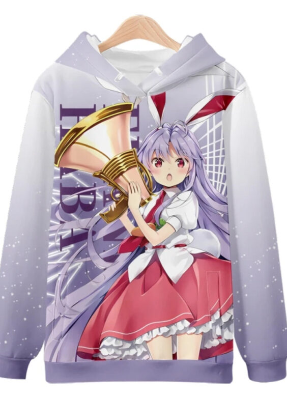 Anime Touhou Project Reisen Udongein Inaba 3D Print Hoodie