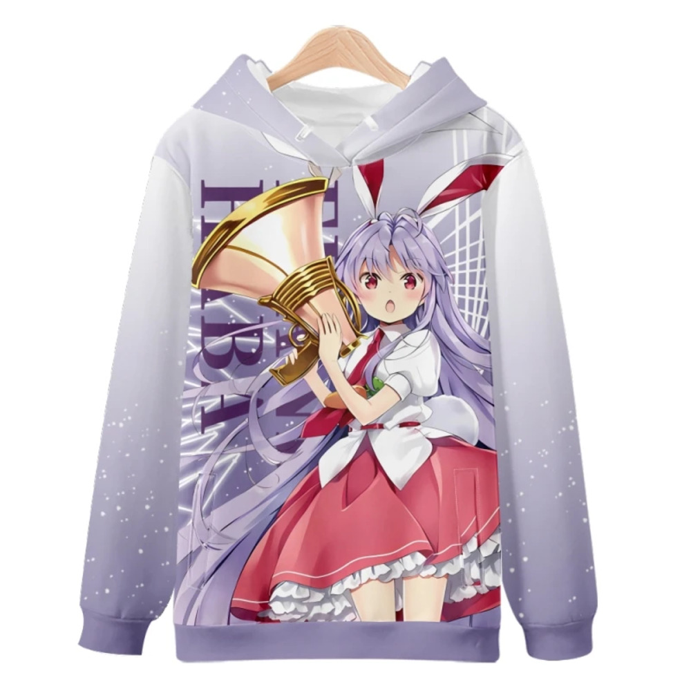 Anime Touhou Project Reisen Udongein Inaba 3D Print Hoodie Anime Touhou Project Reisen Udongein Inaba 3D Print Hoodie