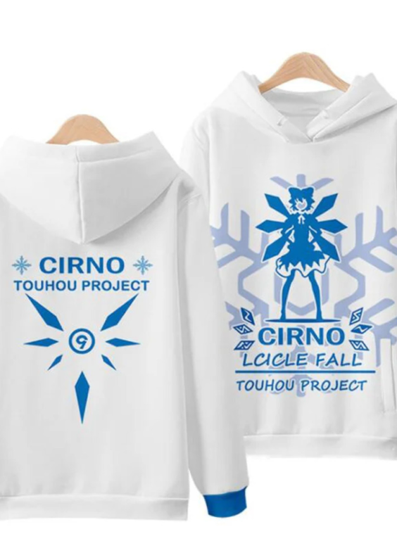 Anime Touhou Project Cirno Lcicle Fall Hoodie
