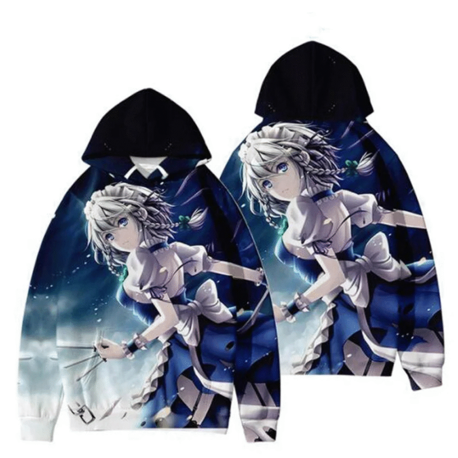 Touhou Project Anime Sakuya Izayoi Hoodie Touhou Project Anime Sakuya Izayoi Hoodie