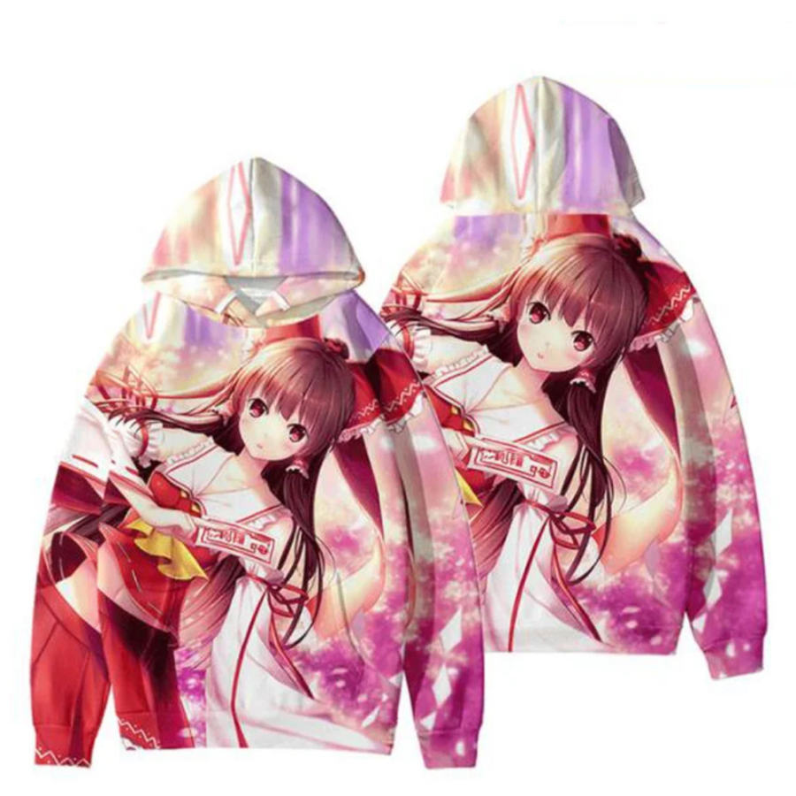 Anime Touhou Project Reimu Hakurei Printed Hoodie