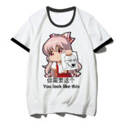 Anime Touhou Project Fujiwara No Mokou Short Sleeve T-Shirt