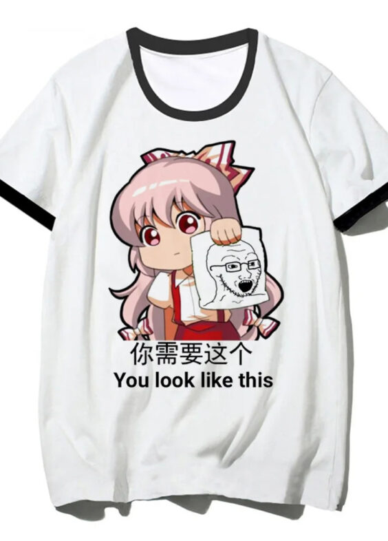 Anime Touhou Project Fujiwara No Mokou Short Sleeve T-Shirt