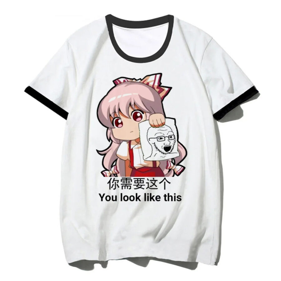 Anime Touhou Project Fujiwara No Mokou Short Sleeve T-Shirt Anime Touhou Project Fujiwara No Mokou Short Sleeve T-Shirt