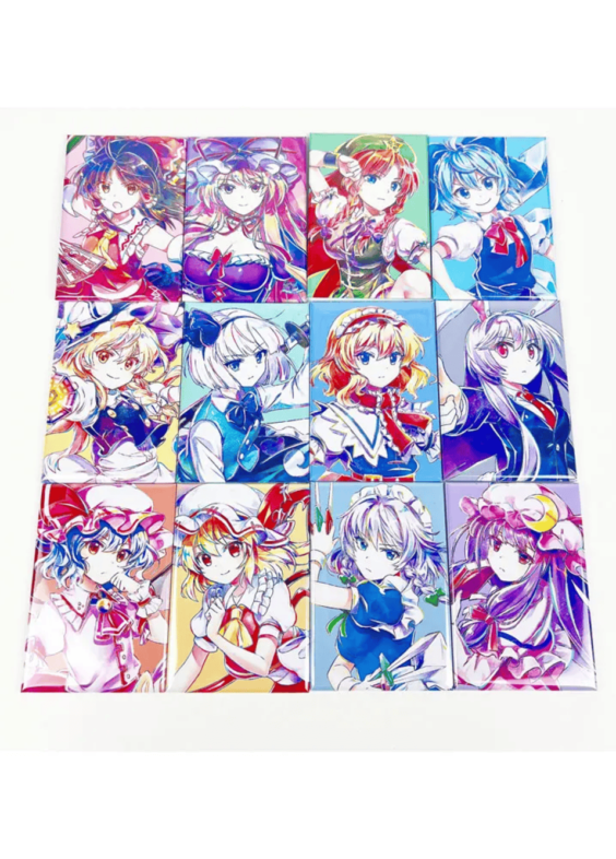 12Pcs Set Anime Touhou Project Characters Fridge Magnet