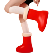 Anime Astro Boy Red Plus Velvet Boots