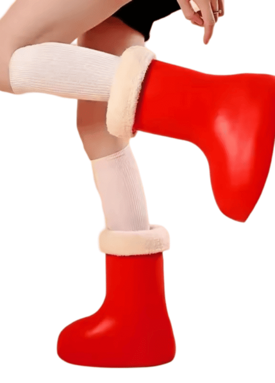 Anime Astro Boy Red Plus Velvet Boots