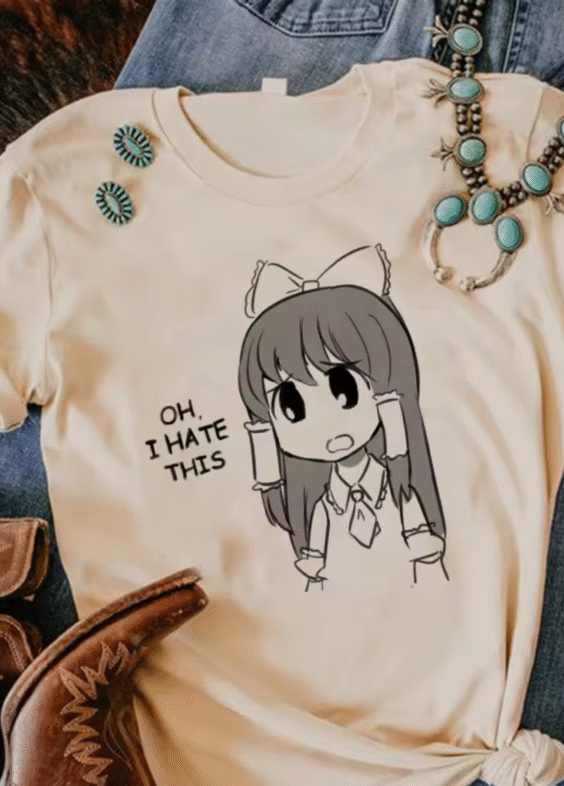 Touhou Project Reimu Hakurei Anime Cotton T-Shirt