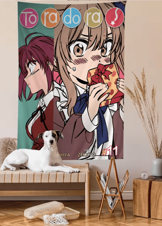 Anime Toradora Characters Tapestry Wall Hanging Sheet