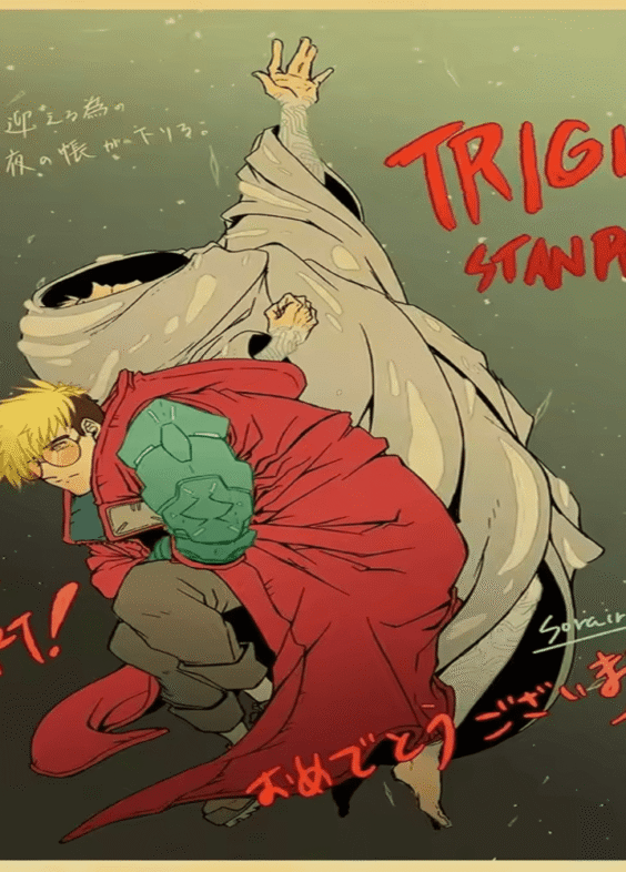 Trigun Vash The Stampede And Nicholas D. Wolfwood Anime Poster Wall Art