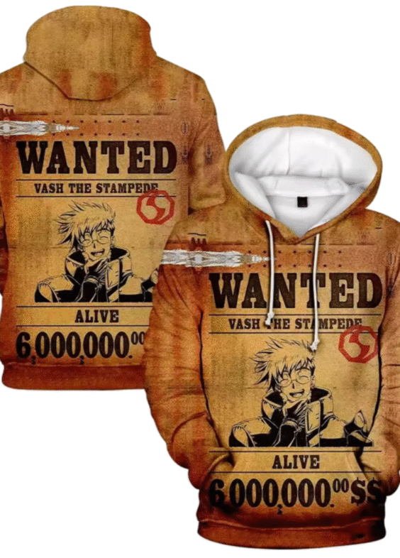 Anime Trigun Vash The Stampede Dead Or Alive 3D Printed Hoodie
