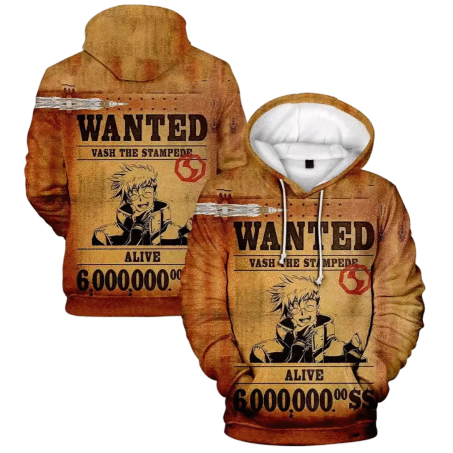 Anime Trigun Vash The Stampede Dead Or Alive 3D Printed Hoodie