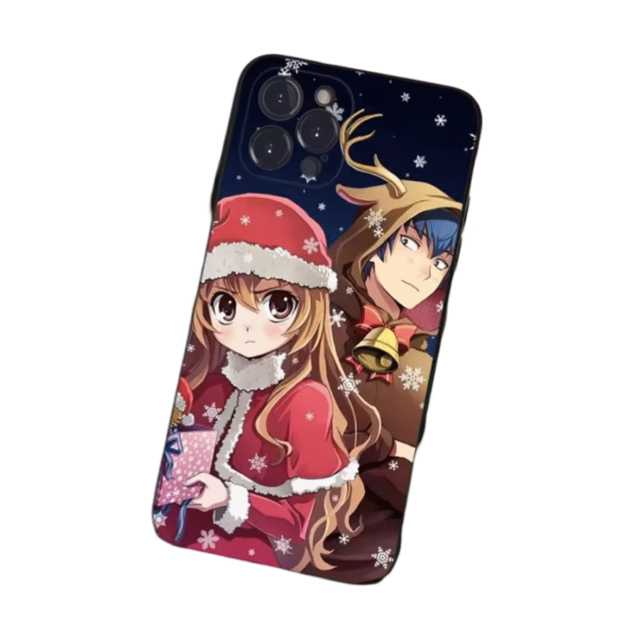 Christmas Anime Toradora! Ryūji Takasu And Taiga Aisaka Mobile Case For iPhone Christmas Anime Toradora! Ryūji Takasu And Taiga Aisaka Mobile Case For iPhone