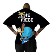 Anime One Piece Tony Tony Chopper Short Sleeve Black T-Shirt