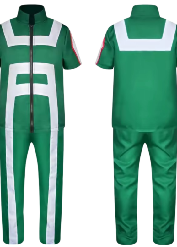 Anime My Hero Academia Izuku Midoriya Green Uniform Cosplay Costume