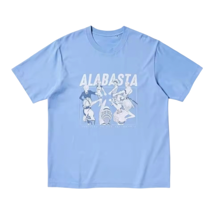 Anime One Piece Alabasta Blue T-Shirt Anime One Piece Alabasta Blue T-Shirt