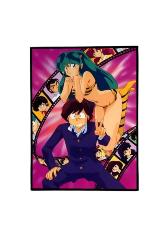 Anime Urusei Yatsura Ataru Moroboshi And Lum Poster Wall Art
