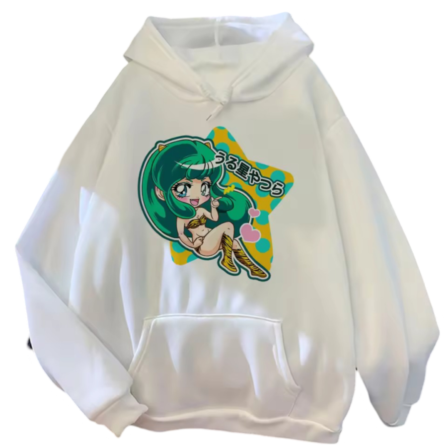 Anime Urusei Yatsura Lum White Hoodie