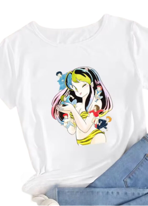 Anime Urusei Yatsura Lum White T-Shirt