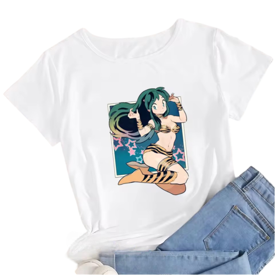 Anime Urusei Yatsura Lum Casual T-Shirt Anime Urusei Yatsura Lum Casual T-Shirt