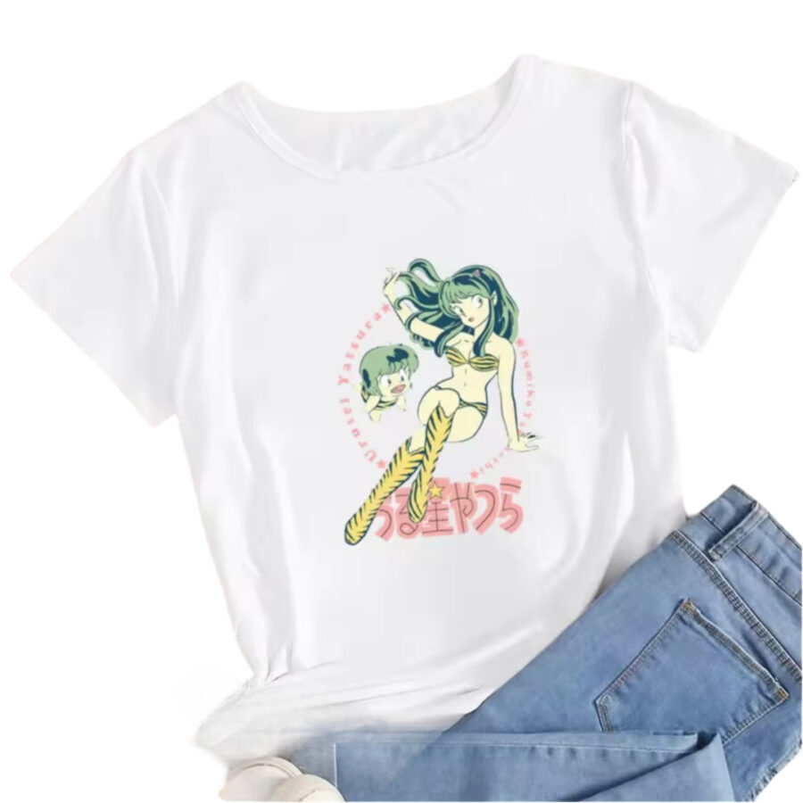 Urusei Yatsura Anime Lum Casual T-Shirt Urusei Yatsura Anime Lum Casual T-Shirt