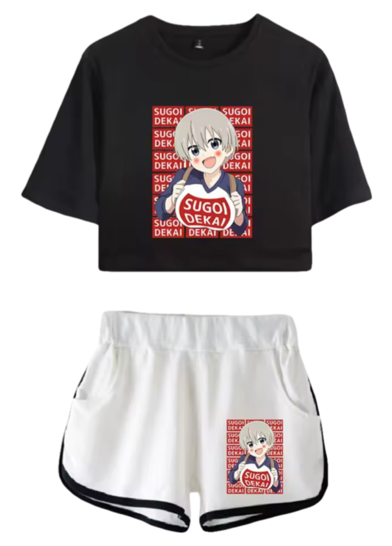 Anime Uzaki-Chan Wants To Hang Out! Hana Uzaki Top And Shorts Set