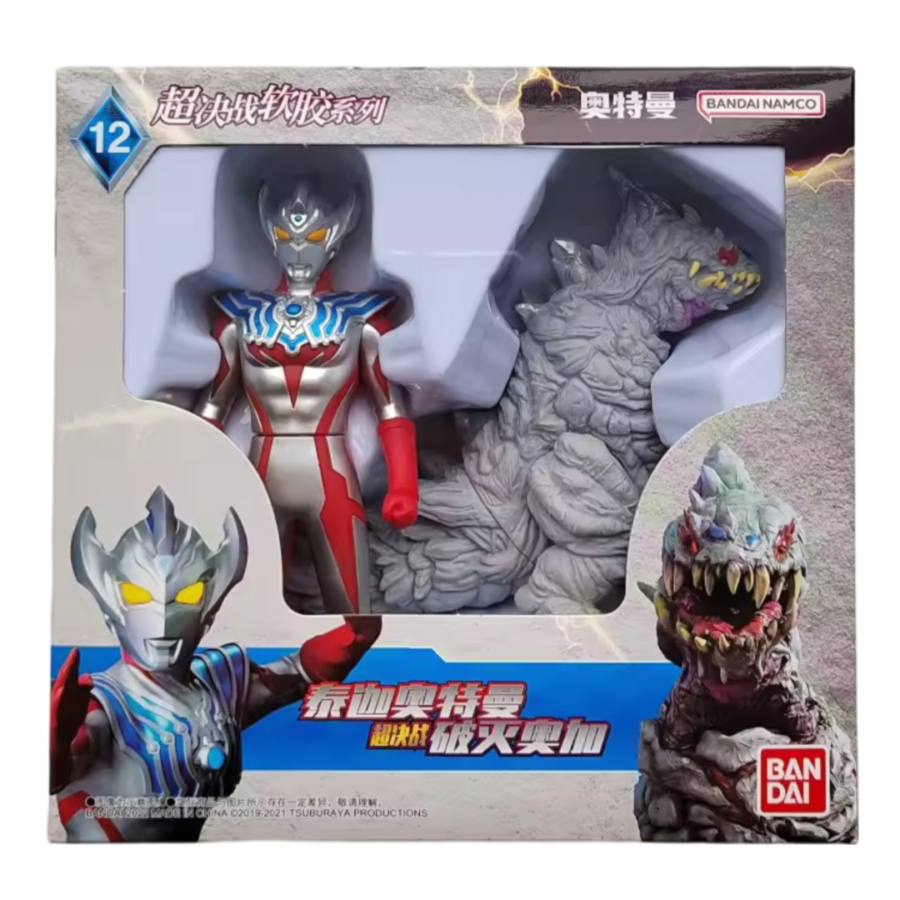 Anime Ultraman Taiga And Ultra Monster Metsu-Oga Action Figure Toy Set