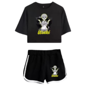 Uzaki-Chan Wants To Hang Out! Anime Hana Uzaki Black Top And Shorts Set