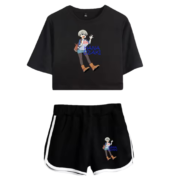 Uzaki-Chan Wants To Hang Out! Hana Uzaki Anime Black Top And Shorts Set
