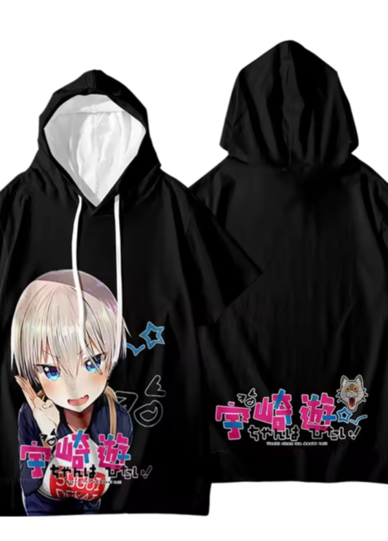 Anime Uzaki-Chan Wants To Hang Out! Uzaki Hana Short Sleeve Hoodie