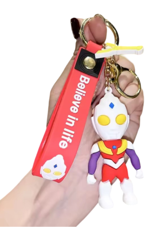 Anime Ultraman Tiga Resin Keychain Pendant