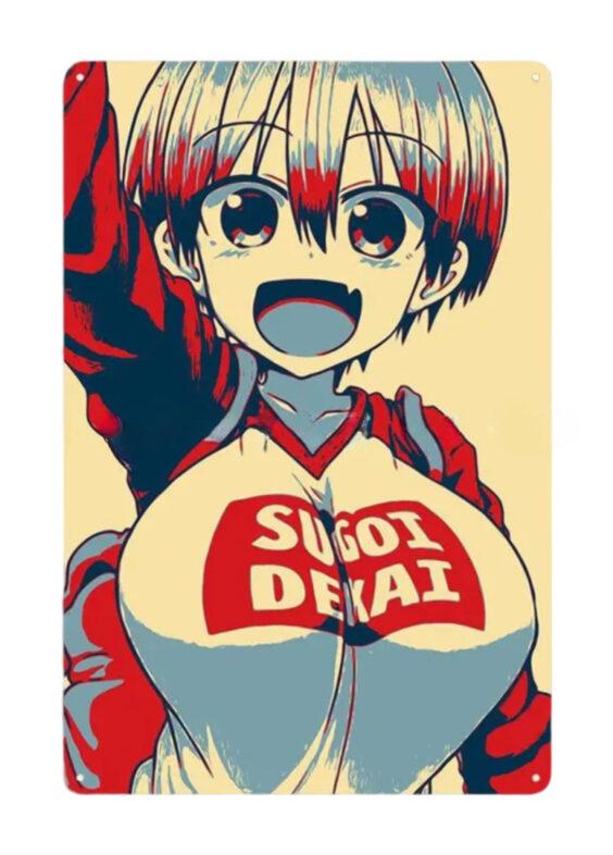 Anime Uzaki-Chan Wants To Hang Out! Hana Uzaki Metal Poster Wall Art