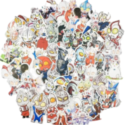 50Pcs Ultraman Anime Waterproof Stickers