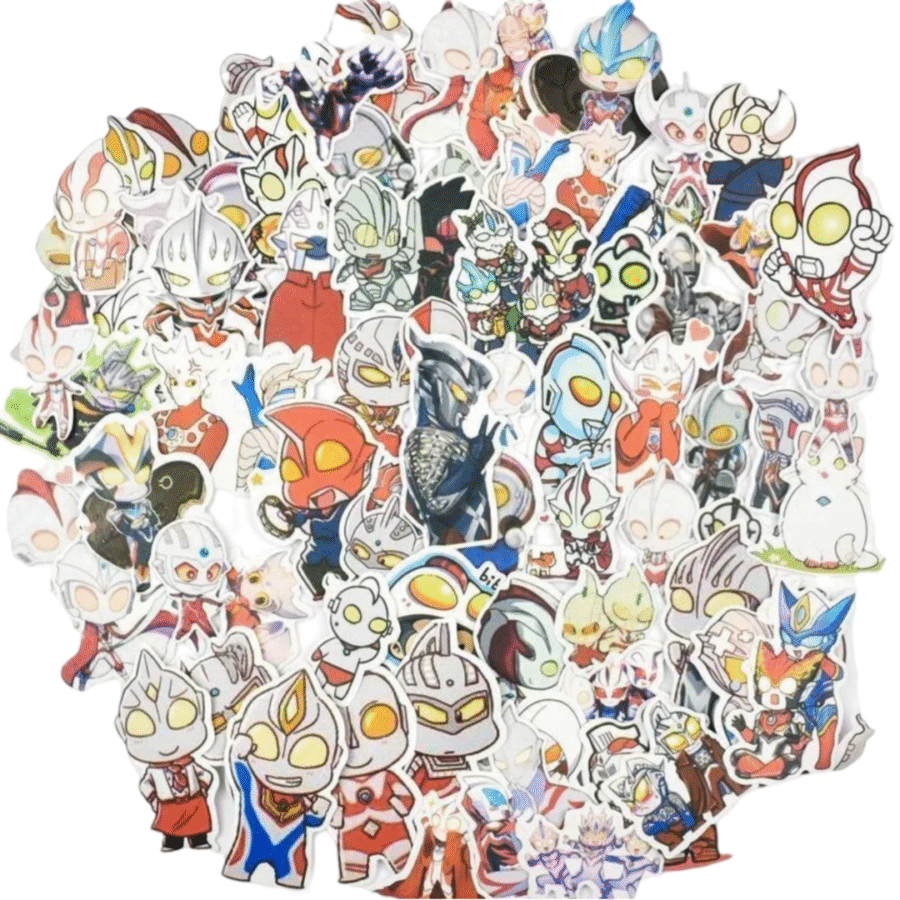 50Pcs Ultraman Anime Waterproof Stickers 50Pcs Ultraman Anime Waterproof Stickers