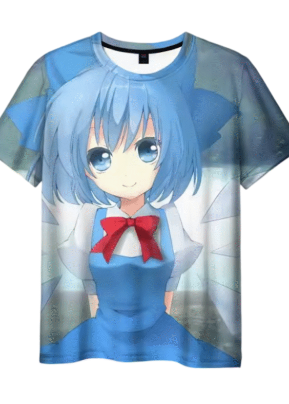 Anime Touhou Project Cirno 3D Printed T-Shirt