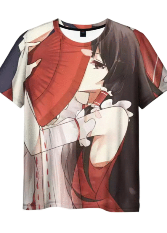 Anime Touhou Project Reimu 3D Printed T-Shirt