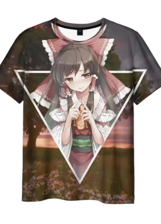 Touhou Project Anime Reimu 3D Printed T-Shirt