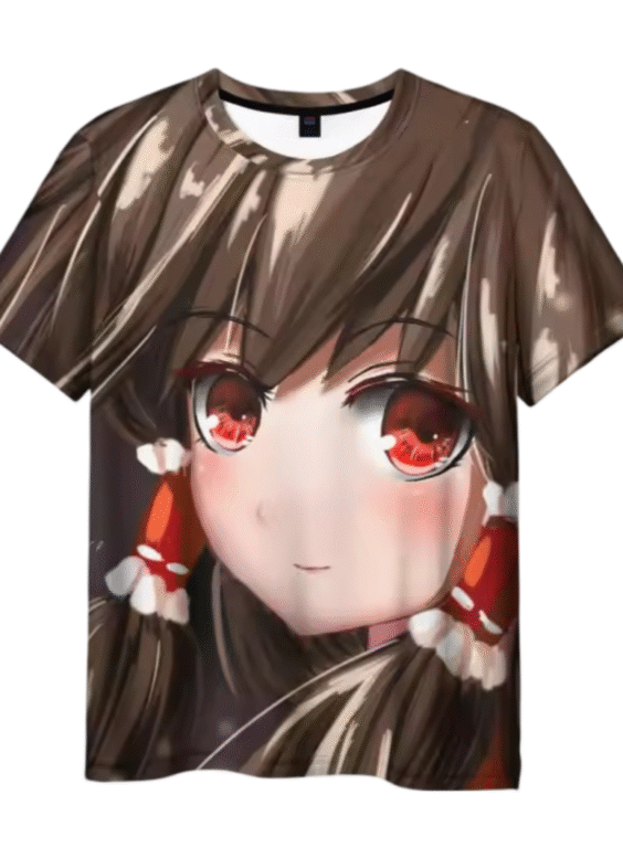 Touhou Project Reimu Hakurei Anime 3D Printed T-Shirt