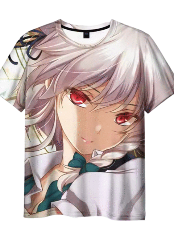 Anime Touhou Project Sakuya Izayoi 3D Printed T-Shirt