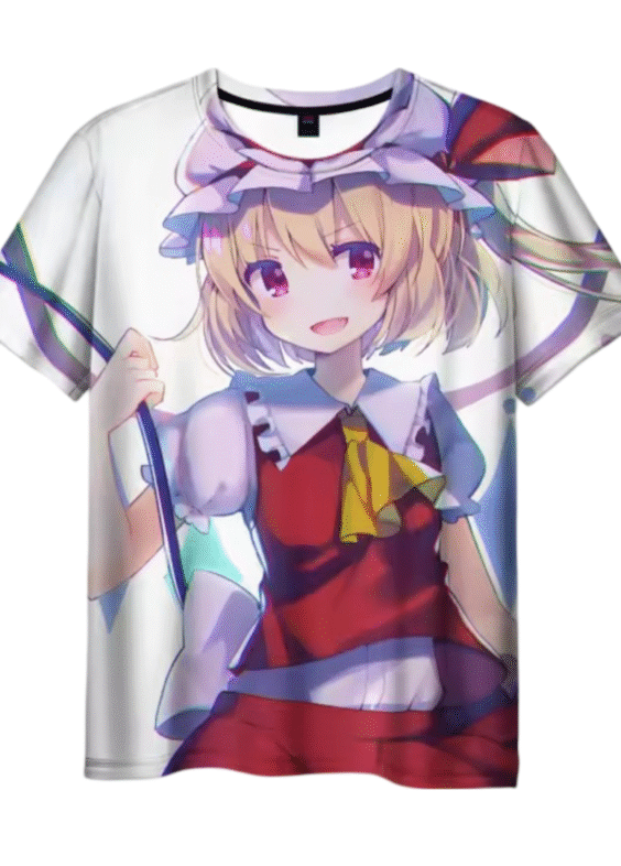 Touhou Project Anime Flandre Scarlet 3D Printed Casual T-Shirt